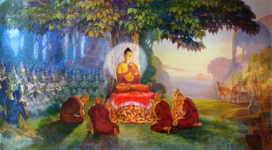 Lord Buddha Teaching the Panca Vaki